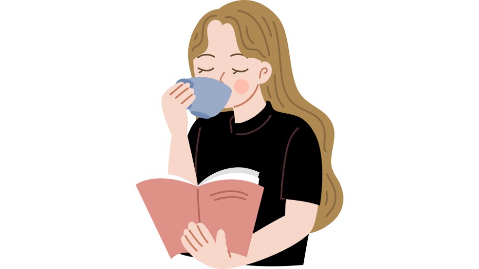 コーヒーを飲みながら読書